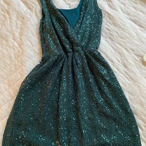 Women’s mini dark green dress